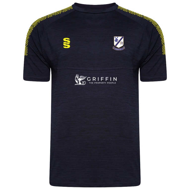 Upminster CC - Dual Gym T-shirt - Navy - Unisex Fit