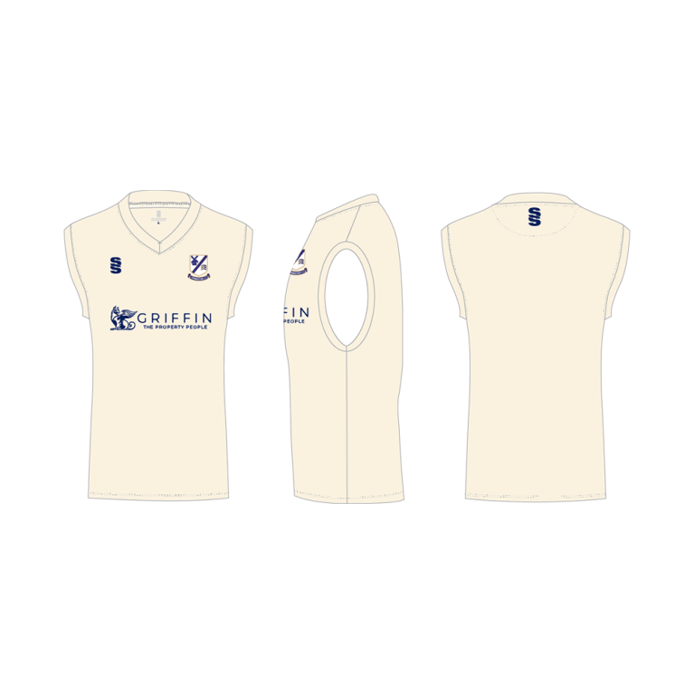 Upminster CC - White Sleeveless Sweater - Men's Fit