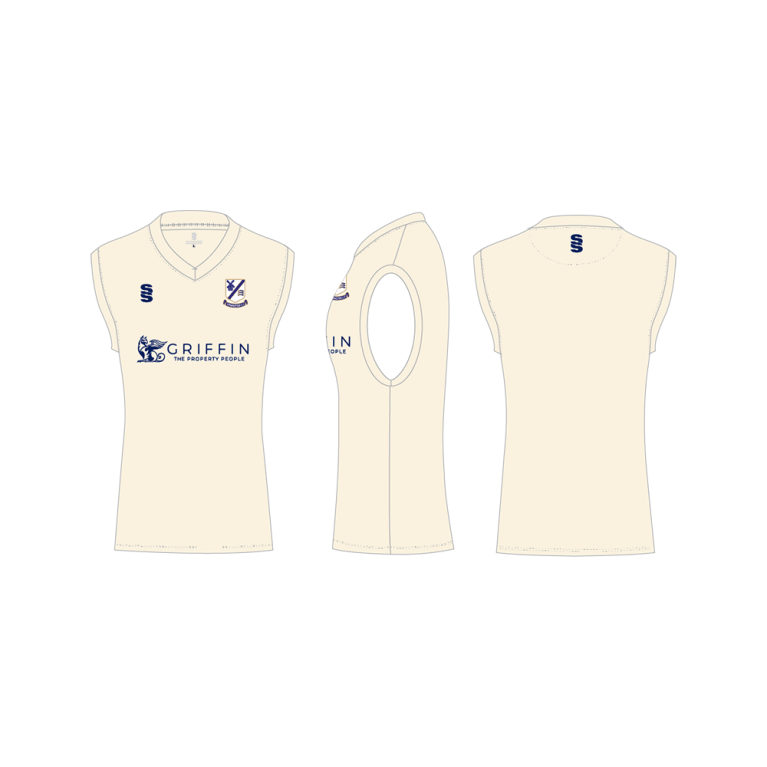 Upminster CC - White Sleeveless Sweater - Women's Fit