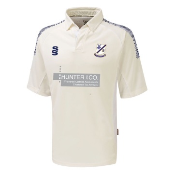 Upminster Cricket Club Dual 3/4 Sleeve Navy Trim Shirt